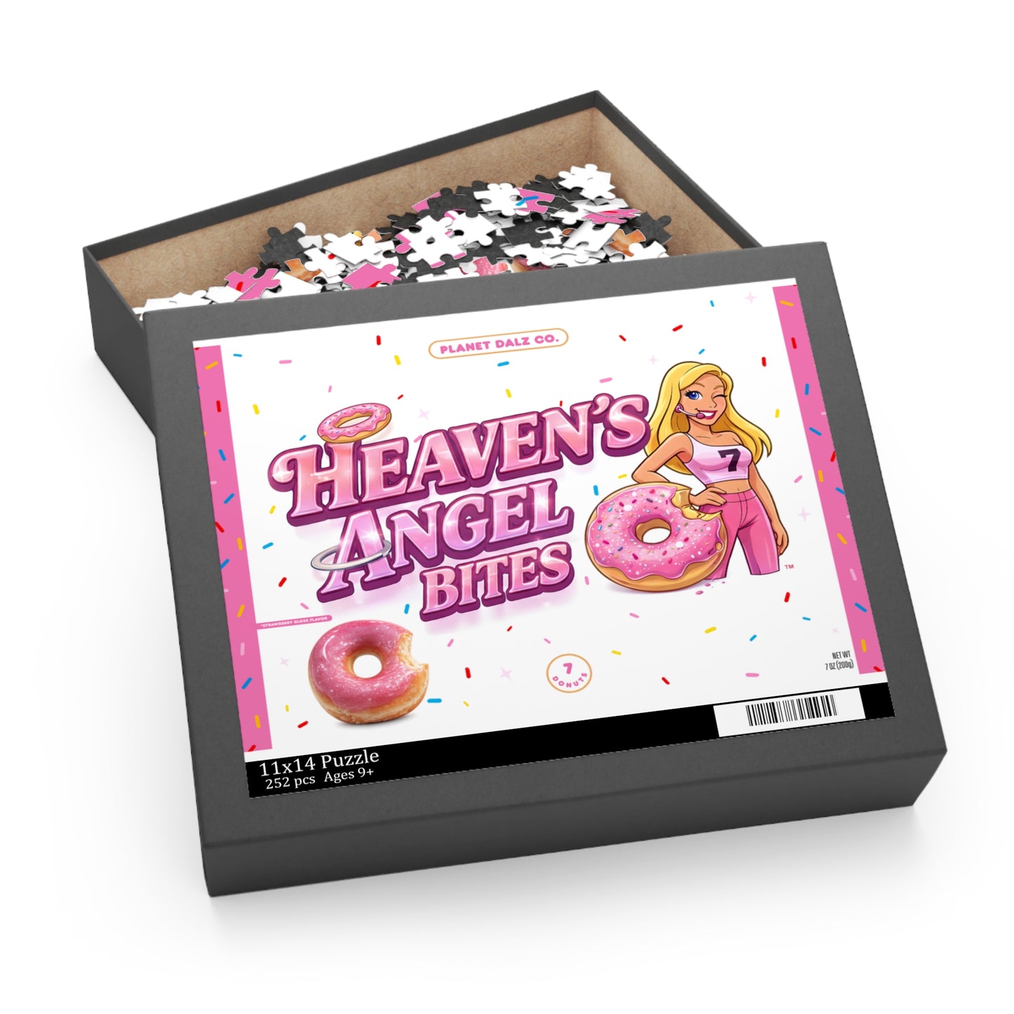 Heaven's Angel Bites Donut Puzzle — 120/252/500-Piece Retro Candy Girl Jigsaw