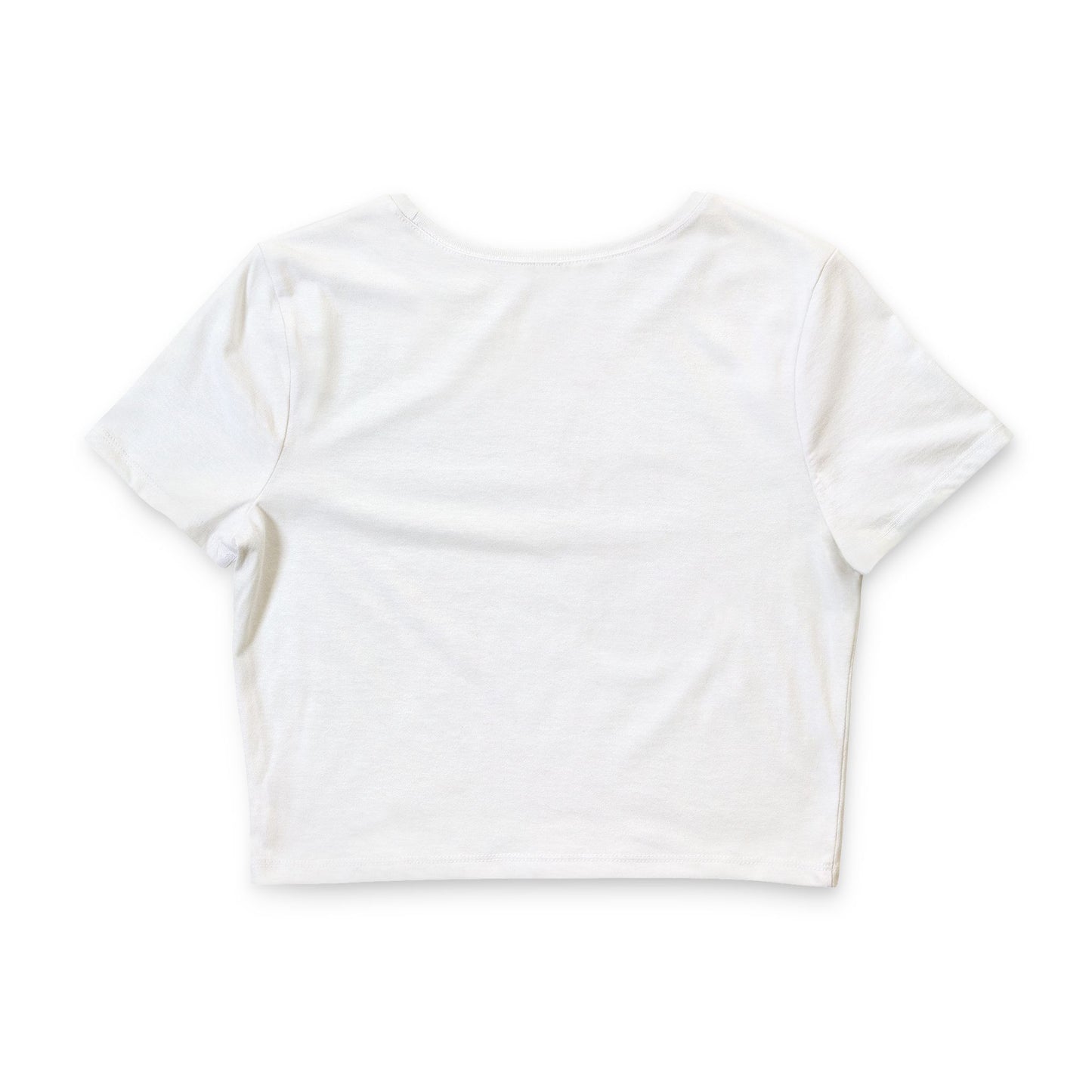 No Photos Pls Crop Tee — Feminine Casual Statement Top